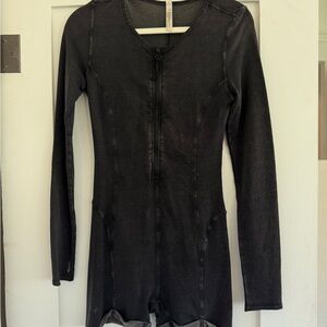 FP Movement by Free People Black Long Sleeve Romper